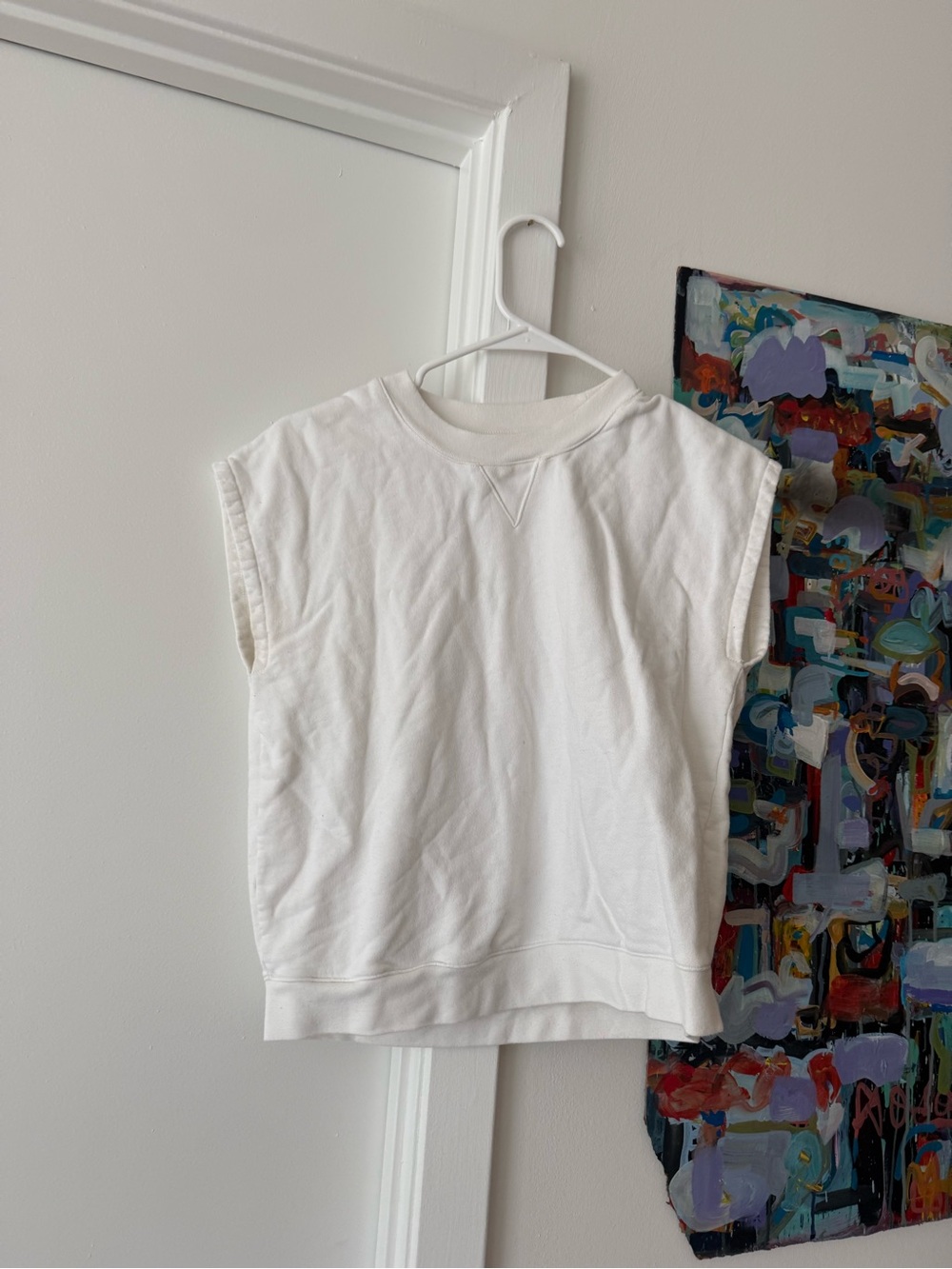 Madewell sweatshirt tshirt Crewneck Top in White
